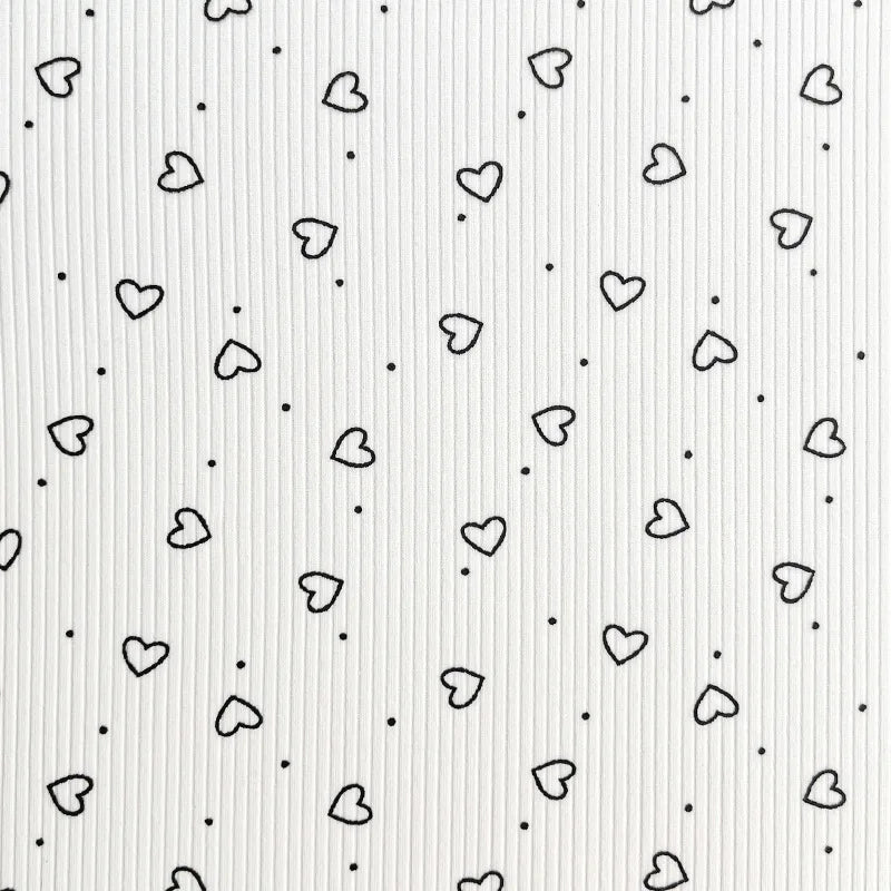 Maille côtelée imprimée au mètre | Jersey côtelé extensible