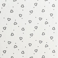 Maille côtelée imprimée au mètre | Jersey côtelé extensible