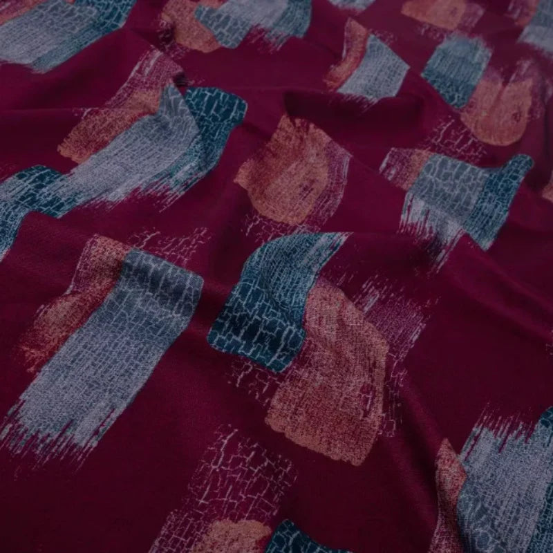 Ponte roma à motif floral au mètre