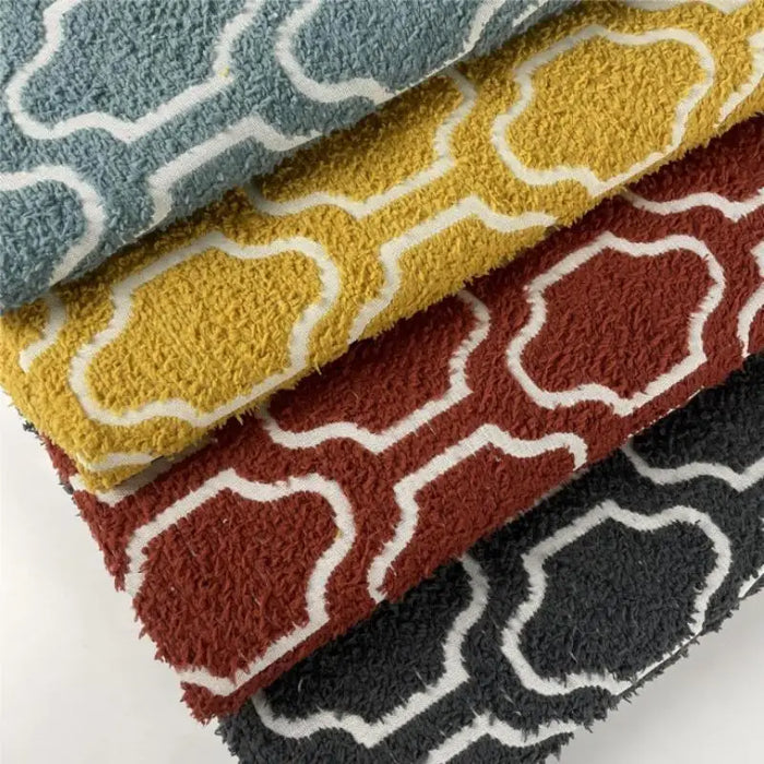 Tissu chenille pour canapé, motif géométrique au mètre