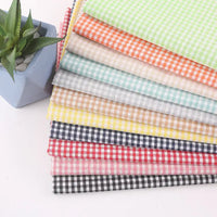Tissu en lin vichy au mètre