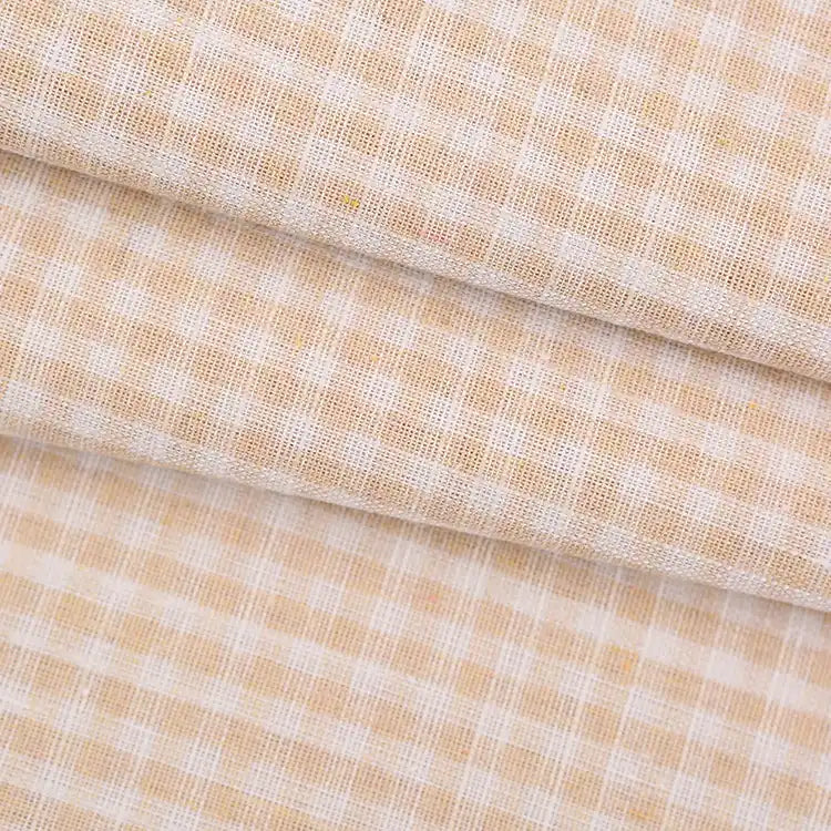 Tissu en lin vichy au mètre