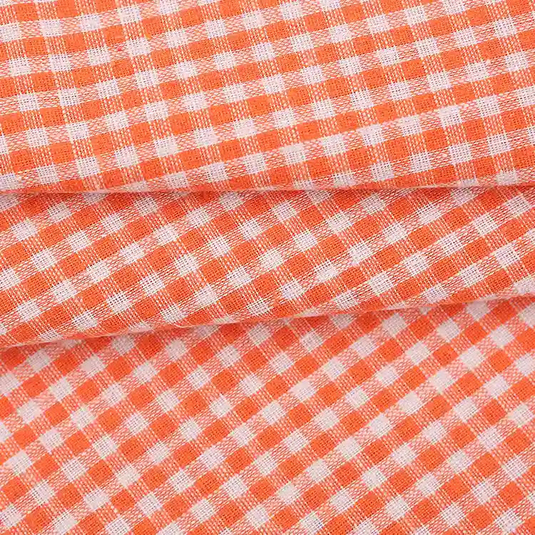 Tissu en lin vichy au mètre