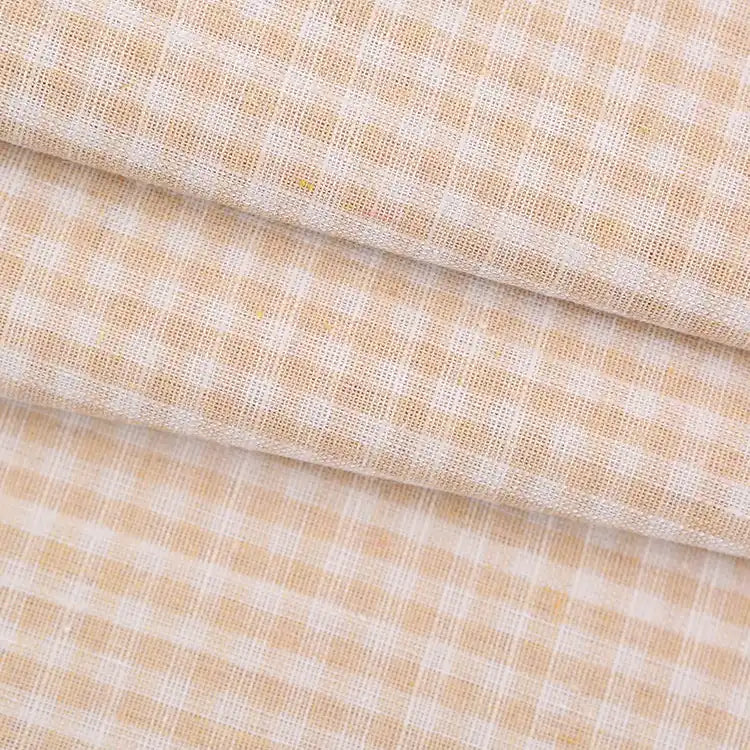Tissu en lin vichy au mètre
