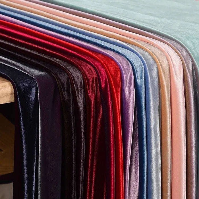 Tissu velours brillant extensible au mètre
