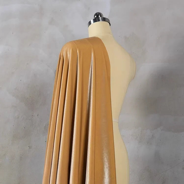 Tissu velours brillant extensible au mètre