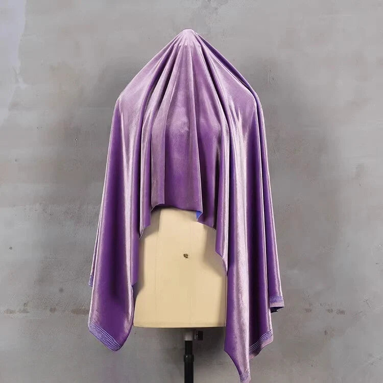 Tissu velours brillant extensible au mètre