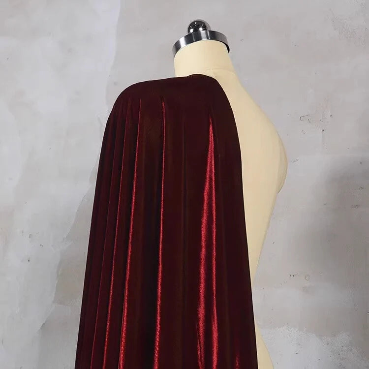 Tissu velours brillant extensible au mètre
