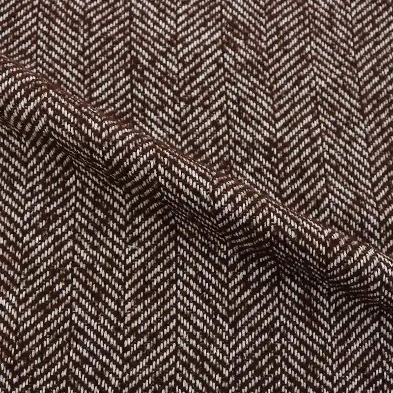 Tweed uni à chevrons au mètre