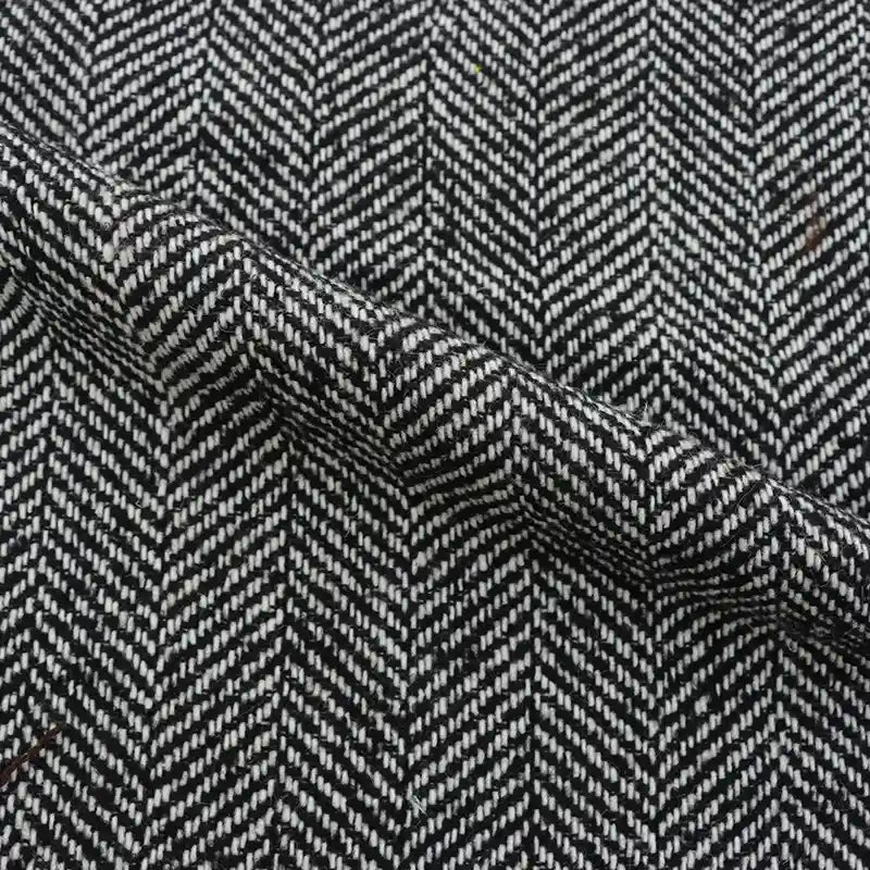 Tweed uni à chevrons au mètre