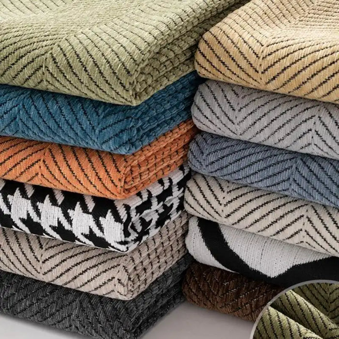 Tissus chenille à chevrons au mètre