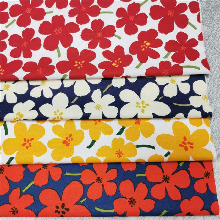 Tissu pour patchwork à grands motifs floraux au mètre