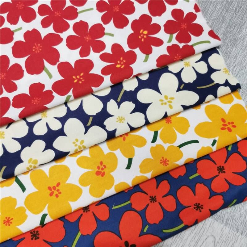 Tissu pour patchwork à grands motifs floraux au mètre