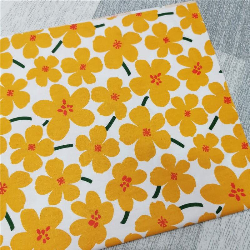 Tissu pour patchwork à grands motifs floraux au mètre