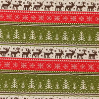 Tissu pour Noël en coton et lin au mètre