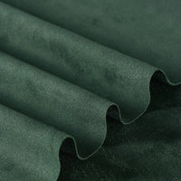 Gros plan sur la Matière suédine microfibre au mètre de Longan Craft France, un tissu vert foncé, extensible dans les 4 sens. La micro-suède apparaît lisse et veloutée dans des plis doux et régulièrement espacés, ce qui est parfait pour les projets de bricolage de vêtements.