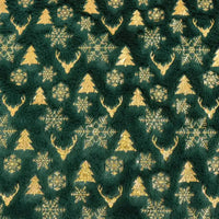 Tissu en velours PV motif sapin de Noël au mètre