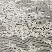 Dentelle perlée au mètre de Longan Craft France : tissu dentelle de mariée haute qualité, maille florale ornée de perles rondes pour créations DIY et robes, parfaitement détaillée avec motifs feuilles élégants.