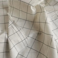 Tissu coton-lin à carreaux au mètre