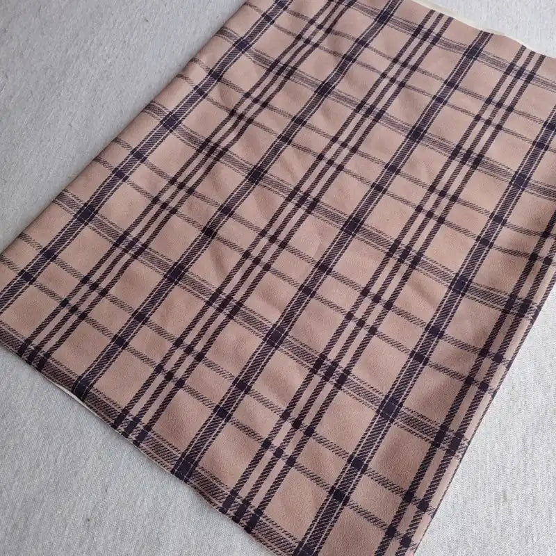 Tissu suédine à carreaux au mètre