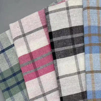 Tissu chambray à carreaux colorés au mètre