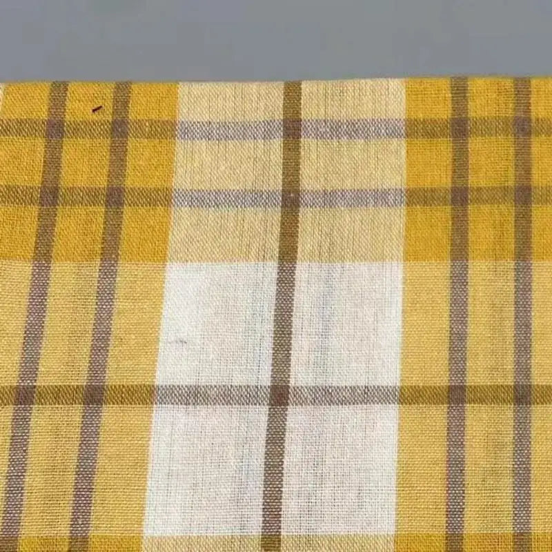 Tissu chambray à carreaux colorés au mètre