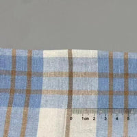 Tissu chambray à carreaux colorés au mètre