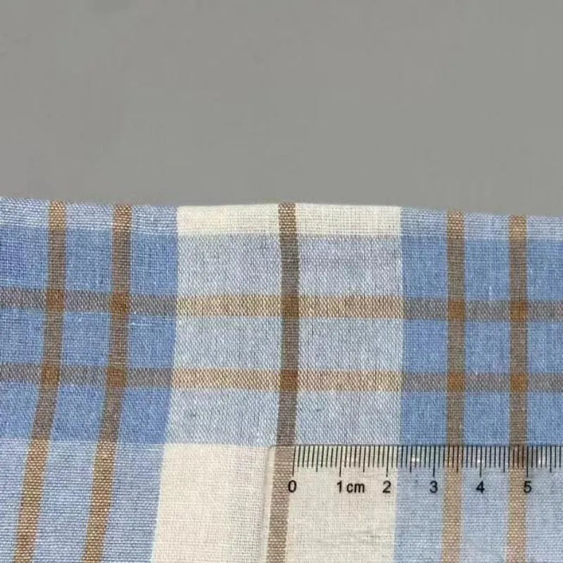 Tissu chambray à carreaux colorés au mètre