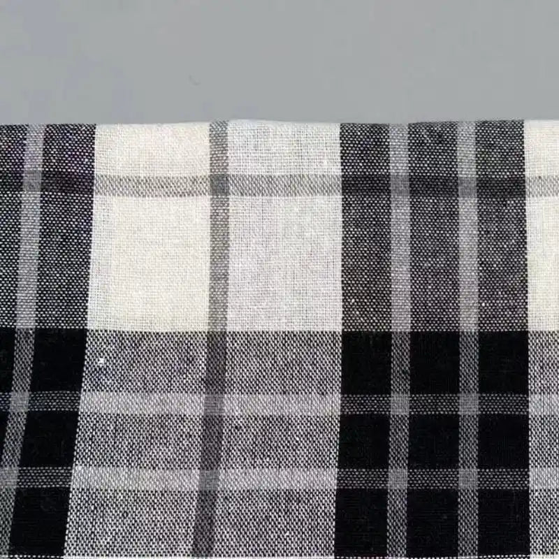 Tissu chambray à carreaux colorés au mètre
