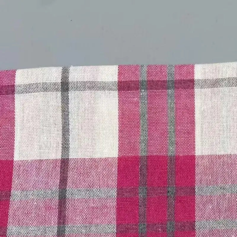 Tissu chambray à carreaux colorés au mètre