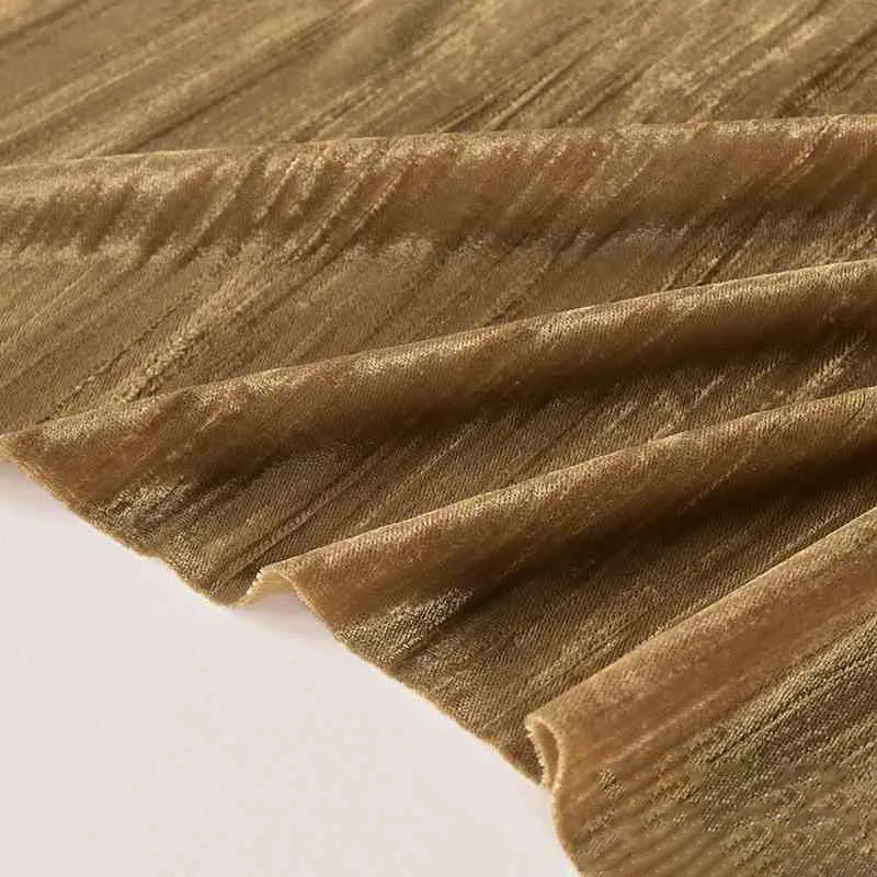 Tissu en velours froissé plissé au mètre