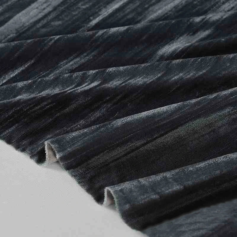Tissu en velours froissé plissé au mètre