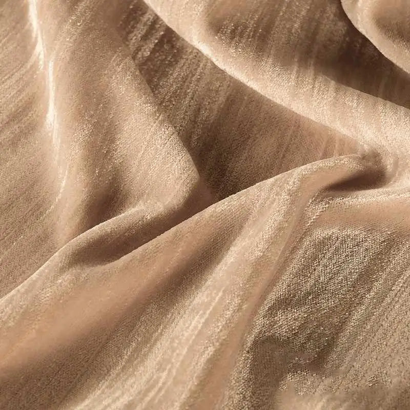 Tissu en velours froissé plissé au mètre