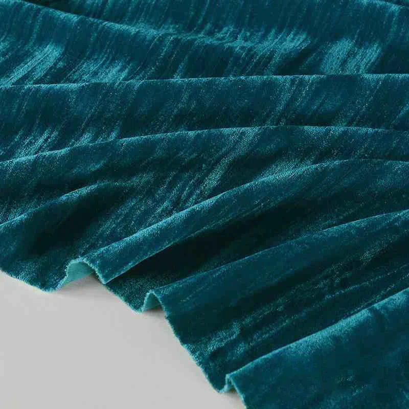 Tissu en velours froissé plissé au mètre