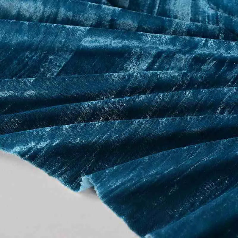 Tissu en velours froissé plissé au mètre