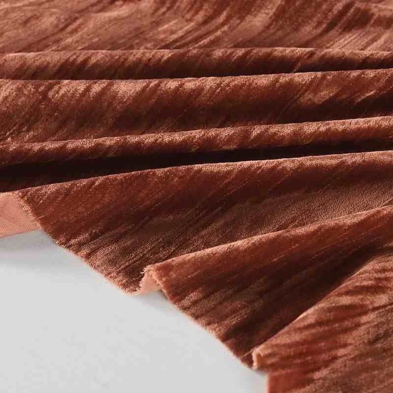 Tissu en velours froissé plissé au mètre