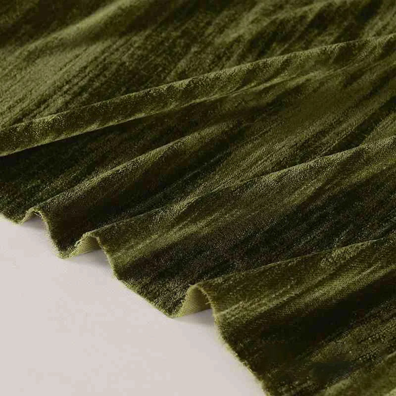 Tissu en velours froissé plissé au mètre