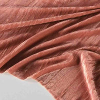 Tissu en velours froissé plissé au mètre
