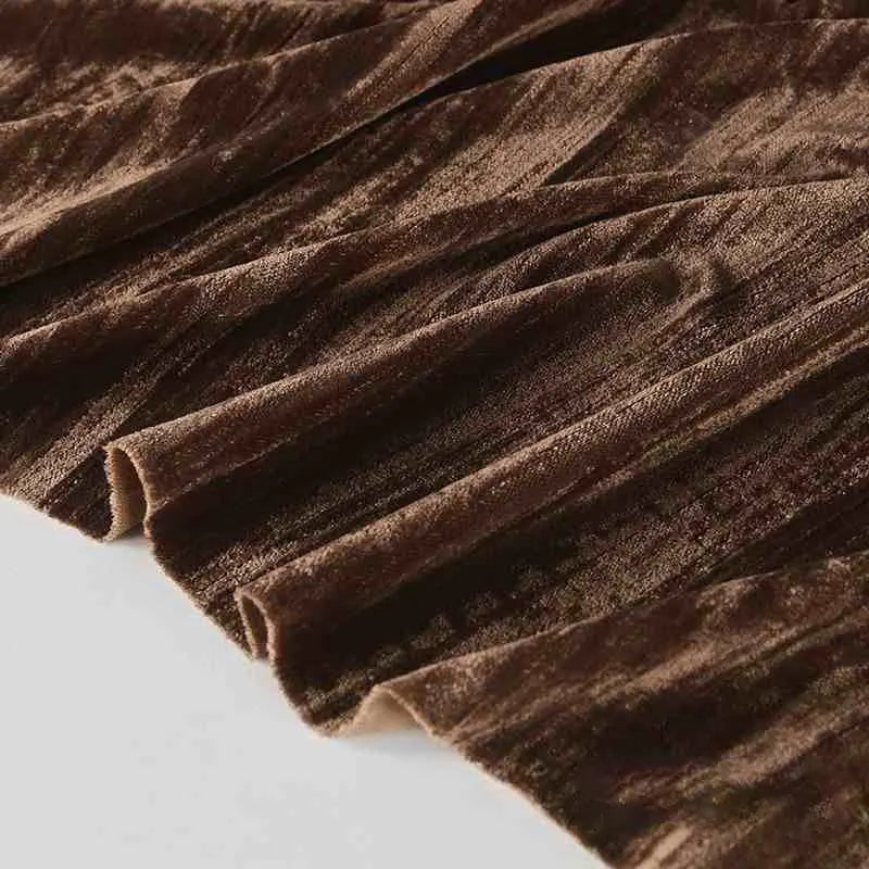 Tissu en velours froissé plissé au mètre