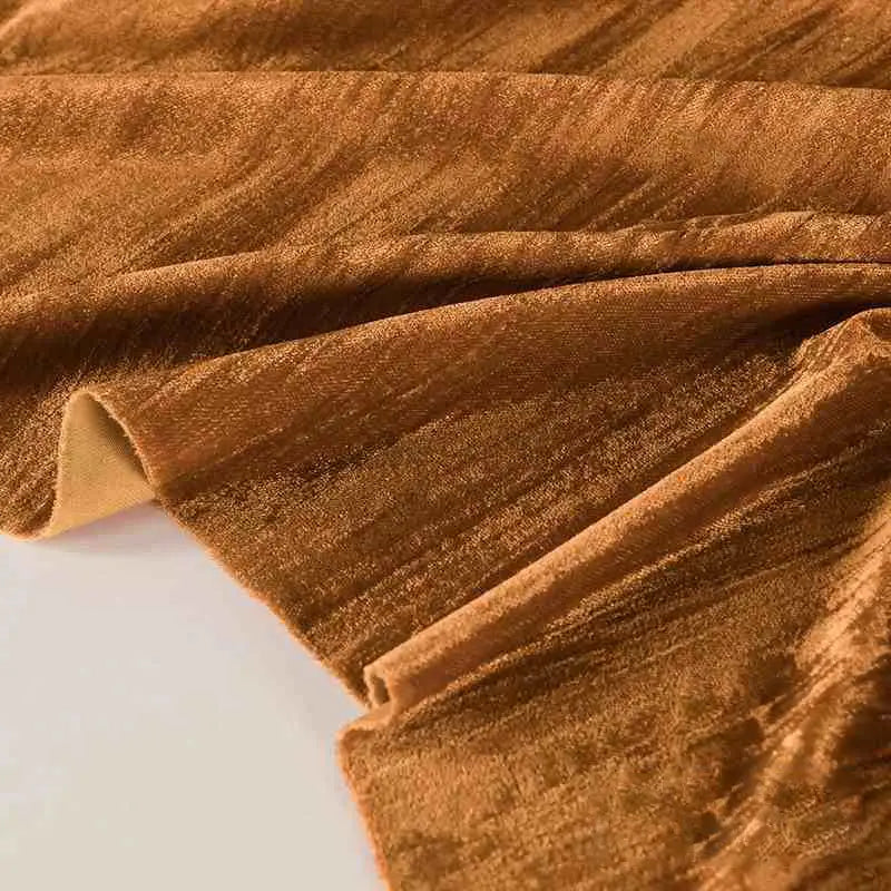 Tissu en velours froissé plissé au mètre