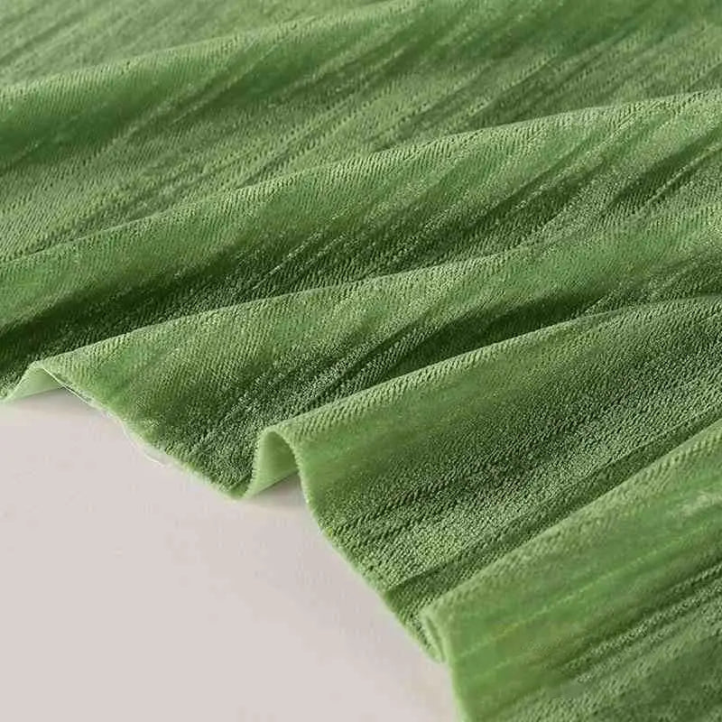 Tissu en velours froissé plissé au mètre