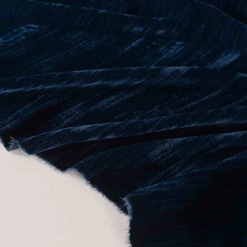 Tissu en velours froissé plissé au mètre
