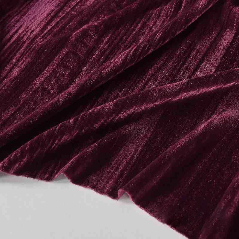 Tissu en velours froissé plissé au mètre