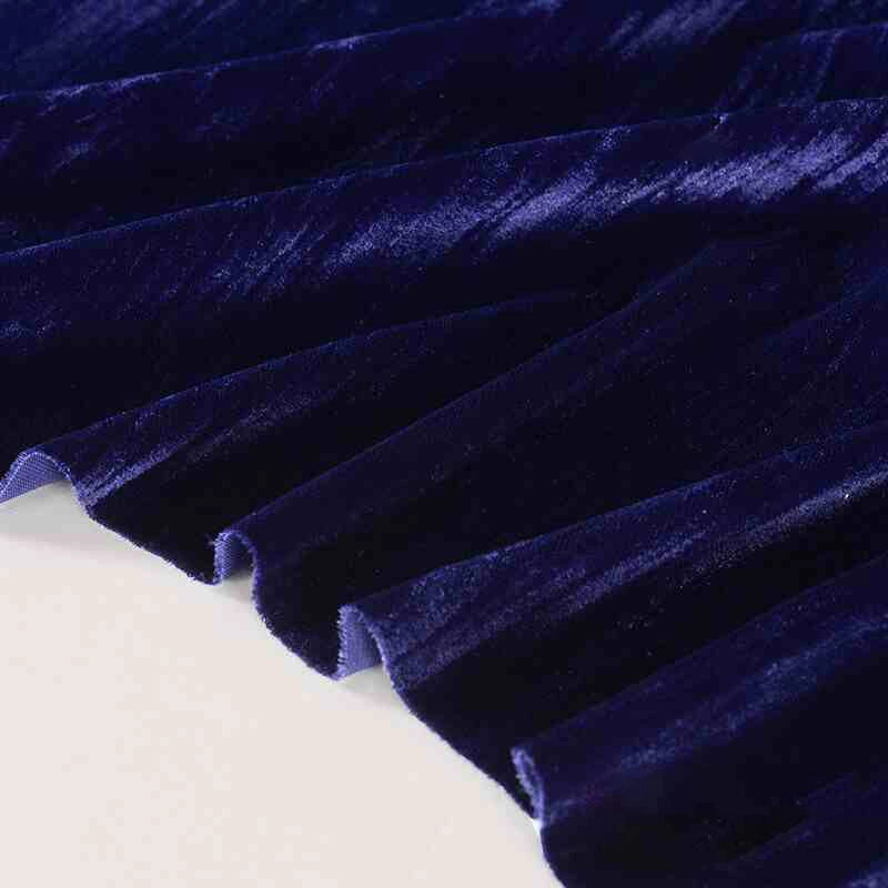 Tissu en velours froissé plissé au mètre