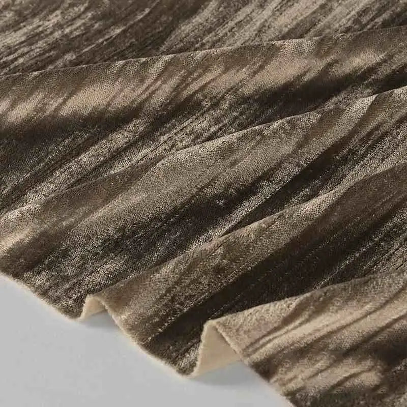 Tissu en velours froissé plissé au mètre