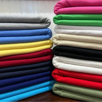 Tissu côtelé uni en coton au mètre | Maille côtelée extensible 2x2