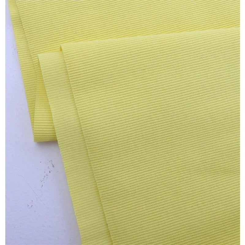 Tissu côtelé uni en coton au mètre | Maille côtelée extensible 2x2