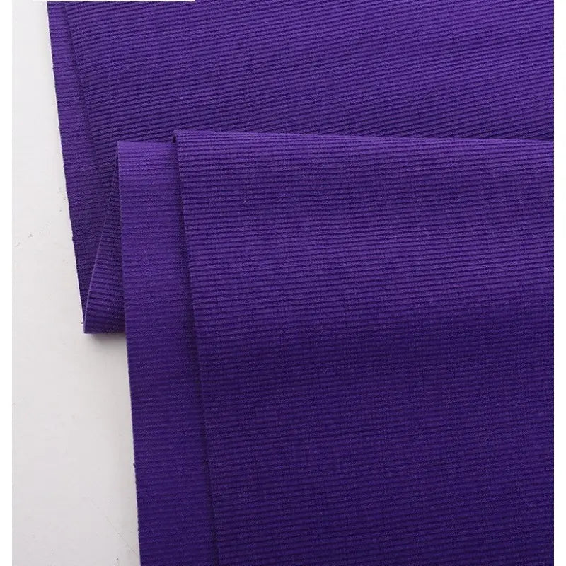 Tissu côtelé uni en coton au mètre | Maille côtelée extensible 2x2