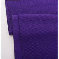 Tissu côtelé uni en coton au mètre | Maille côtelée extensible 2x2