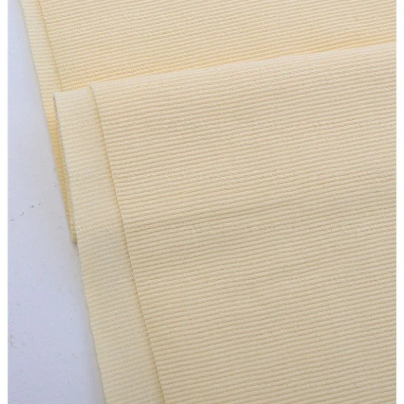 Tissu côtelé uni en coton au mètre | Maille côtelée extensible 2x2